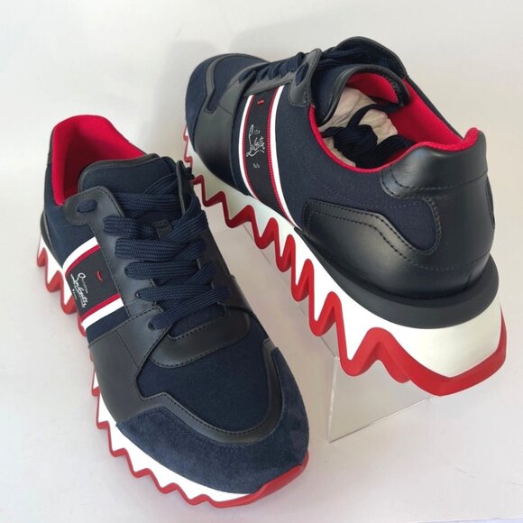 Christian Louboutin Other - Christian Louboutin Nastroshark Low Top Men Sneakers Navy Blue Size 45 US12